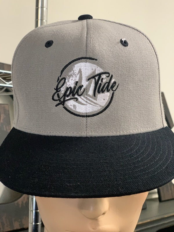 Black and White on Silver and Black Cap