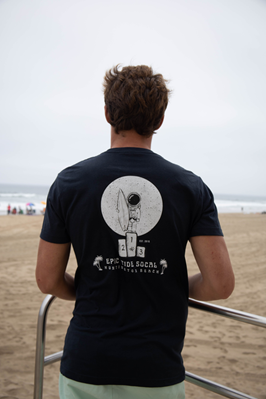 astronaut surf t-shirt