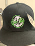 Florescent Green and Silver on Black Cap