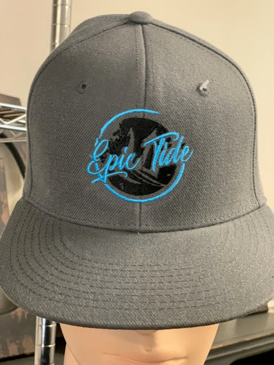 Electric Blue and Black on all Silver Cap